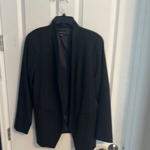 Eileen Fisher Blue Gray Shawl Collar Blazer Relaxed Fit